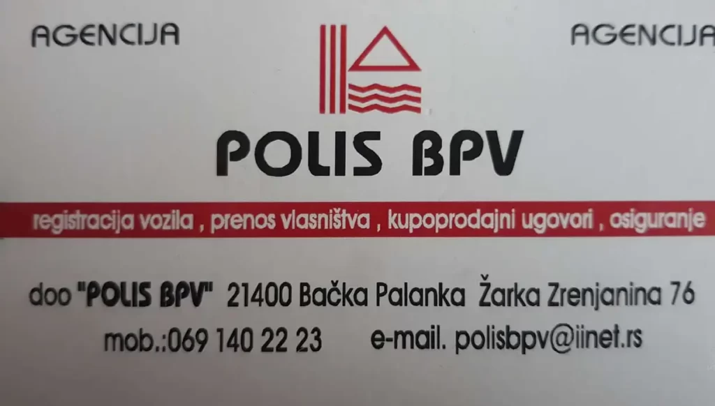 Polis BPV agencija za registraciju vozila Bačka Palanka