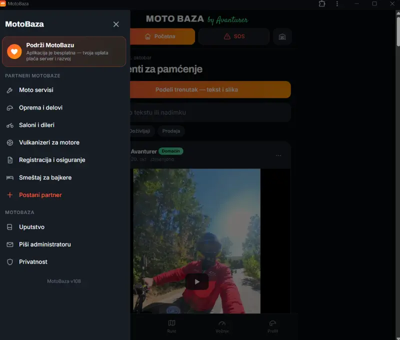 Motobaza za bajkere